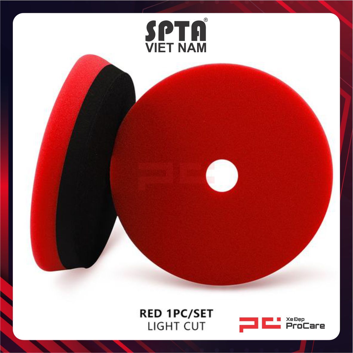 Phớt đánh bóng SPTA - FTFS6R - FOAM PAD HARD ( 2 LỚP ) - Đỏ